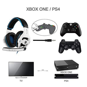 Xbox One Gaming Headset Stereo Over Ear Gaming Headset with Mic Noise Cancelling Volume Control for Xbox One/PC/Mac/PS4/Nintendo(White) ¡­