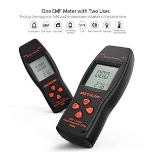 Meterk EMF Meter Electromagnetic Field Radiation Detector Handheld Mini Digital LCD EMF Detector Dosimeter Tester Counter