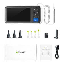 Load image into Gallery viewer, Digital Otoscope with 4.5 Inches Screen, Anykit 3.9mm Ear Camera with 6 LED Lights, 32GB Card, Ear Wax Removal Tool, Specula and 2500 mAh Rechargeable Battery, Supports Photo Snap and Video Recording
