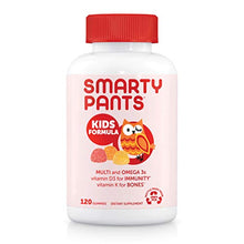 Load image into Gallery viewer, SmartyPants Kids Formula Daily Gummy Multivitamin: Vitamin C, D3, and Zinc for Immunity, Gluten Free, Omega 3 Fish Oil (DHA/EPA), , Vitamin B6, Methyl B12, 120 Count (30 Day Supply)
