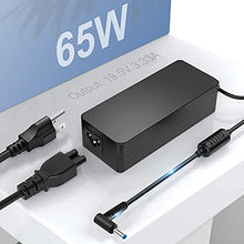 Load image into Gallery viewer, 19.5V 3.33A AC Adapter Charger for HP 15-F009WM 15-F023WM 15-F039WM 15-F059WM 15-g073nr F9H92UA 15-g074nr Laptop 4.5/3.0mm Power Supply with Cord
