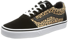 Load image into Gallery viewer, Vans Women's Low-Top Trainers Sneaker, Cheetah Black White, 7.5
