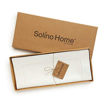 Load image into Gallery viewer, Solino Home 100% Pure Linen Hemstitch Table Runner - 14 x 132 Inch, Handcrafted from European Flax, Machine Washable Classic Hemstitch - Ivory
