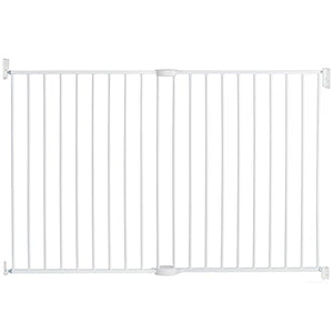 Munchkin Extending XL Tall and Wide Baby Gate,  Hardware Mounted Safety Gate for Stairs, Hallways and Doors, Extends 33" - 56" Wide, Metal, White