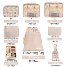 Load image into Gallery viewer, BAGAIL 8 Set Packing Cubes, Lightweight Travel Luggage Organizers with Shoe Bag, Toiletry Bag &amp; Laundry Bag (Cream)
