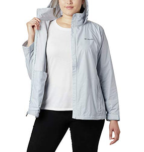Columbia Women's Switchback III Printed Jacket, Packable, Cirrus Grey Wispy Bamboo Emboss, Medium