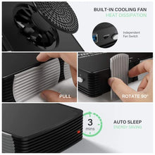 Load image into Gallery viewer, FIDECO SATA Hard Drive Enclosure Case with Fan, USB 3.0 SATA hdd enclosure for 2.5/3.5 inch SATA HDD/SSD, External Hard Drive Case,Support Up to 16TB
