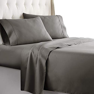 Hotel Luxury Bed Sheets Set 1800 Series Platinum Collection Softest Bedding, Deep Pocket,Wrinkle & Fade Resistant (Queen,Gray)