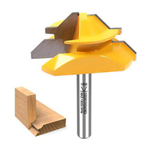 Load image into Gallery viewer, KOWOOD Router bit, 3/4” Cutting Height, 45 Degree Lock Miter Router Bit 1/4 Inch Shank…
