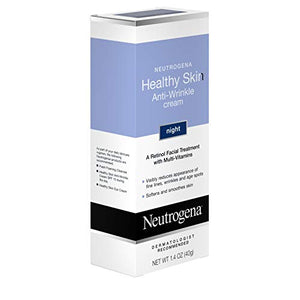 Neutrogena Healthy Skin Anti-Wrinkle Retinol Night Cream with Vitamin E and Vitamin B5 - Night Moisturizer Cream with Retinol, Vitamin E, Vitamin B5, Glycerin, 1.4 oz