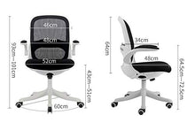 Load image into Gallery viewer, NOLOGO Desk Chair Flip-up Armrest Ergonomic Task Chair Compact 120° Locking 360° Rotation Seat Surface Lift Reinforced Nylon Resin Base (Color : K704)
