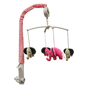 Bacati - Elephants Pink/Grey 10-Piece Nursery in a Bag Girls Baby Nursery Crib Bedding Set with Bumper Pad