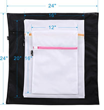 Load image into Gallery viewer, Set of 5 Mesh Laundry Bags-1 Extra Large, 2 Large &amp; 2 Medium Bags Laundry,Blouse, Hosiery, Stocking, Underwear, Bra Lingerie, Travel Laundry Bag
