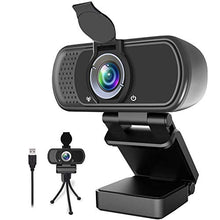 Load image into Gallery viewer, 1080P Webcam,Live Streaming Web Camera with Stereo Microphone, Desktop or Laptop USB Webcam with 110 Degree View Angle, HD Webcam for Video Calling, Recording, Conferencing, Streaming, Gaming
