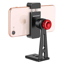Load image into Gallery viewer, Neewer Metal Cellphone Holder Clip Desktop Tripod Mount Adapter for iPhone X 8 8plus 7 7plus，Samsung S9 S8，Huawei P9 Smartphone within 2.2-3.5 inches Width，Mount Tripod Ball Head Light Stand Slider
