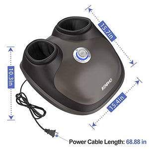 RENPHO Foot Massager with Shiatsu Tapping Heat and Compression, Deep Kneading Electric Foot Massage Machine with Memory Feature for Plantar Fasciitis Pain Relief