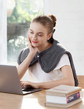Load image into Gallery viewer, Large Heating Pad for Neck and Shoulders Pain Relief, Sable Heating Wrap for Neck with Auto Shut Off - 6 Temperature Settings
