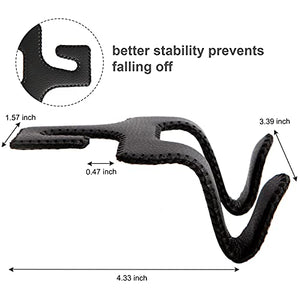 【2021 Upgraded】Car Purse Hook, 2 in 1 Car Seat Headrest Hooks Durable Hanger Storage Holder Leather Organizer for Hanging Grocery Bags, 1 Pack, Beige