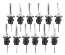 Load image into Gallery viewer, JBtek (12 Pack) Stainless Steel Classic Bottle Pourers w/Tapered Spout

