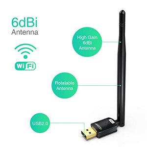 EDUP LOVE USB Wi-Fi Adapter with 6dBi Antenna, USB Wireless 150Mbps Network Adapter WiFi Dongle for Laptop Desktop PC Support Windows 10/8.1/7 /XP/Vista/Mac OS