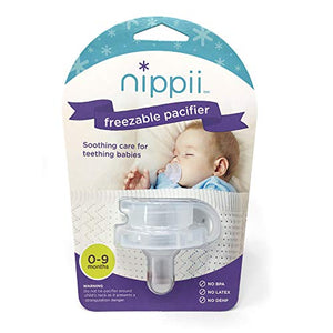 Nippii Baby Freezable Teether Pacifier Fill with Water. Freezable Pacifier Provides Cold Soothing Gum Teething Relief for Teething Babies