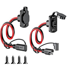Load image into Gallery viewer, Kewig SAE Quick Connector Harness, SAE Adapter Male Plug to Female Socket Cable, 1FT 12AWG SAE Extension Cord [ 2 Pack ]
