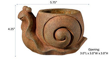 Load image into Gallery viewer, Classic Home and Garden 9/3471R/1 Snail Planter, Small, Rust
