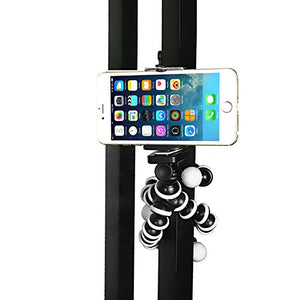 Phone Tripod,Portable and Flexible Adjustable Cell Phone Stand Holder with Remote and Universal Clip Compatible with iPhone Android Phone Compact Digital Camera Sports Camera GoPro
