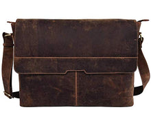 Load image into Gallery viewer, 18 Inch Vintage Computer Leather Laptop Messenger Bags for Men Leather Briefcase Shoulder Bag Man &amp; Women Bag (vintage brown)
