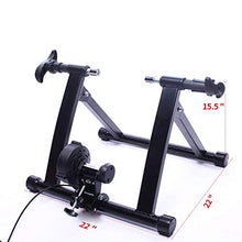 Load image into Gallery viewer, BalanceFrom Bike Trainer Stand Steel Bicycle Exercise Magnetic Stand with Front Wheel Riser Block, Black
