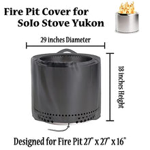Load image into Gallery viewer, Protective Fire Pit Cover for Solo Stove Yukon Round 29 inch Heavy Duty Waterproof Cover for 27 Inch Backyard Bundle Portable Fire Pits
