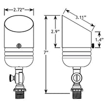Load image into Gallery viewer, VOLT Fat Boy 12V Brass Outdoor Spotlight (Bronze) with Ground Stake
