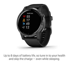 Load image into Gallery viewer, Garmin Vivoactive 4, GPS Smartwatch, Features Music, Body Energy Monitoring, Animated Workouts, Pulse Ox Sensors and More, Black
