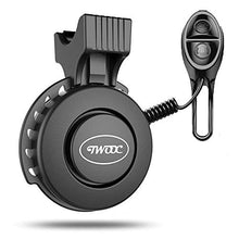 Load image into Gallery viewer, Electric Bike Horn Electronic Bicycle Bell 120 DB Waterproof 3 Sound Modes with Rechargeable Battery (Black)
