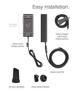 weBoost Drive Sleek (470135) Vehicle Cell Phone Signal Booster with Cradle Mount | Car, Truck, Van, or SUV | U.S. Company | U.S. Carriers - Verizon, AT&T, T-Mobile, Sprint & More | FCC Approved