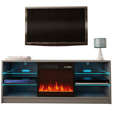 Load image into Gallery viewer, Meble Furniture Manhattan Electric Fireplace Modern 58&quot; TV Stand
