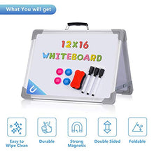 Load image into Gallery viewer, Small Dry Erase White Board,16x12 Inches Foldable Double Sided Portable Magnetic Mini Whiteboard for Kids Students Teacher Office and Home,School
