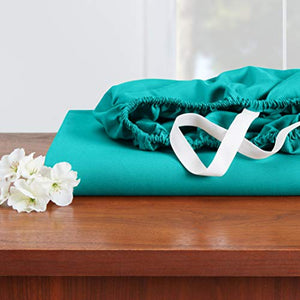 6 Piece Queen Sheets - Bed Sheets Queen Size – Bed Sheet Set Queen Size - 6 PC Sheets - Deep Pocket Queen Sheets Microfiber Queen Bedding Sets Hypoallergenic Sheets - Queen - Teal Blue