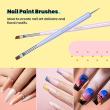 Load image into Gallery viewer, Beetles Nail Art Brushes Set Gel Polish Nail Art Design Pen Painting Tools with Nail Extension Gel Brush, Builder Gel Brush, Nail Art Liner Brush and Nail Dotting Pen for Salon at Home DIY Manicure
