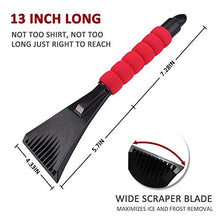 Load image into Gallery viewer, Ice Scraper for Car Windshield with Foam Handle 2 Pack Snow Scraper Heavy-Duty Frost and Snow Removal Tool for Window - No Scratch(2 Pack RED)
