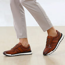 Load image into Gallery viewer, MERRYLAND Men's Classic Business Casual Dress Breathable Lace-up Oxford Shoes,Tan PU 7 M US
