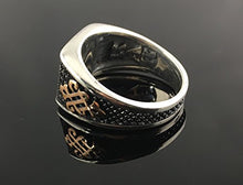 Load image into Gallery viewer, KAR 925K Stamped Sterling Silver Black Onyx w/ 36 Cubic Zircone Stone Men&#39;s Ring K7A (8)
