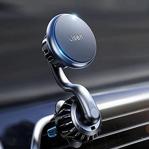 LISEN Magnetic Phone Holder for Car,[Upgraded Clip] Car Phone Holder Mount [360° Unobstructed] Magnet Cell Phone Mount [8X Magnetic] Vent iPhone Car Mount Compatible with All Smartphones & Tablets