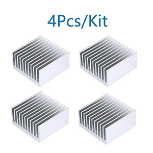 4Pcs 40mm Gpu Heatsink Kit 40 x 40 x 20mm /1.57 x 1.57 x 0.79 inch Aluminum Peltier Cooler Heat Sinks Small Cooling Fin for 3D Printers, TEC1-12706 Thermoelectric Cooler, Chipset CPU LED Power A