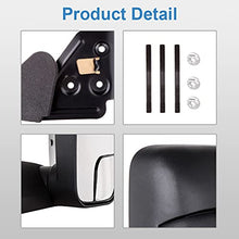 Load image into Gallery viewer, ECCPP Black Manual Adjusted Side View Mirror Tow Towing Mirrors Left &amp; Right Pair Set Replacement fit for 94-01 Dodge Ram 1500, 94-02 Ram 2500 3500 Truck
