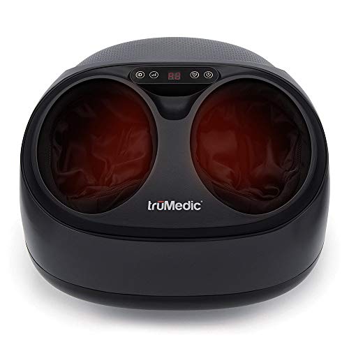 truShiatsu PRO Foot Massager Machine with Heat Deep Kneading Therapy, Air Compression, Shiatsu Pressure Point Technology, Infrared Heat and Adjustable Intensities for Foot Pain Relief by truMedic