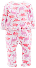 Load image into Gallery viewer, Simple Joys by Carter&#39;s Baby Girls&#39; 2-Pack Fleece Footed Sleep and Play, Dino/Lambs, 0-3 Months
