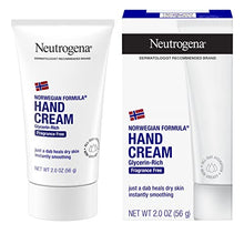 Load image into Gallery viewer, Neutrogena Norwegian Formula Moisturizing Hand Cream Formulated with Glycerin for Dry, Rough Hands, Fragrance-Free Intensive Hand Lotion, 2 oz (Pack of 6)
