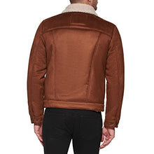 Load image into Gallery viewer, Levi's Men's Faux Leather Sherpa Lined Trucker Jacket, Brown Faux Shearling, Small
