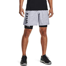 Load image into Gallery viewer, Under Armour Men's Woven Emboss Shorts , Mod Gray (011)/Black , X-Large
